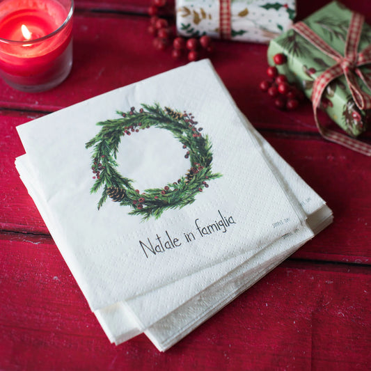 Tovaglioli in carta Natale in famiglia