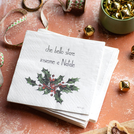 Tovaglioli in carta Che bello stare insieme a Natale