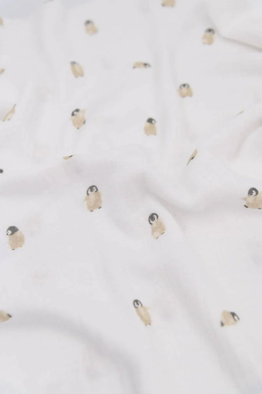 Swaddle Muslin XL multi-uso 120x120cm Penguins