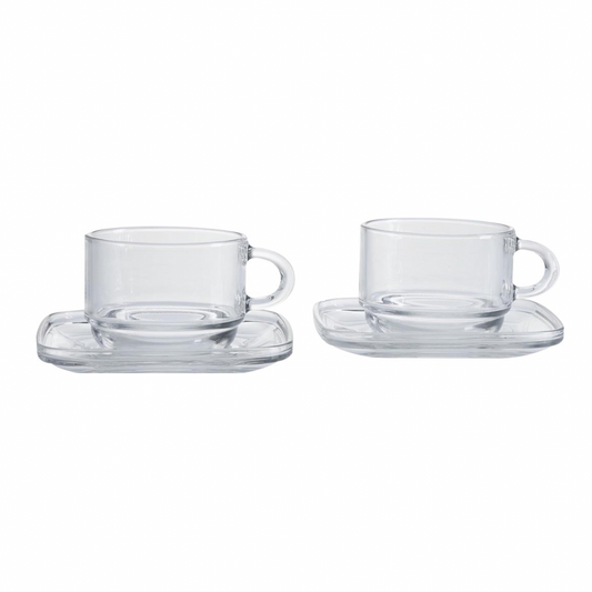 Set 2 tazze tè impilabili