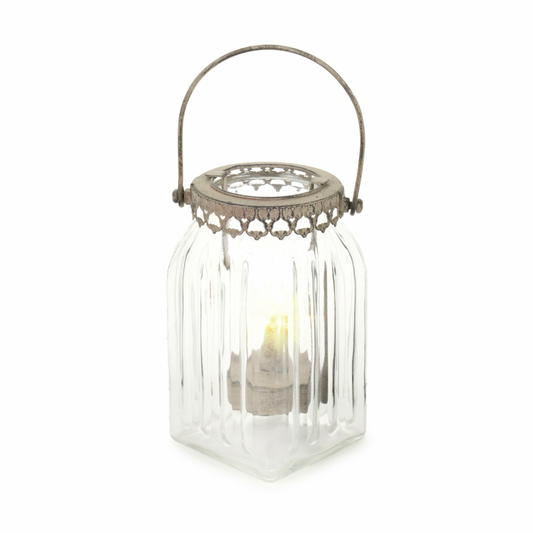 Portacandela anticato LED