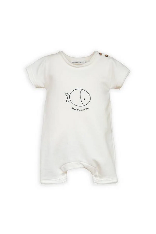 Tuta con stampa - Off White - 1M