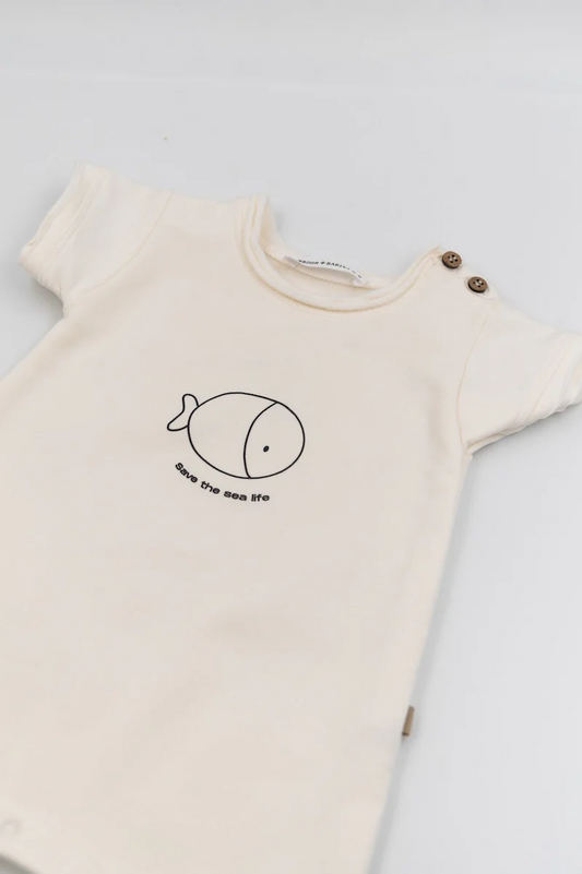 Tuta con stampa - Off White - 1M