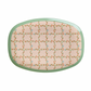 Vassoio/Piatto piano - Rosa - Checkered Stencil Print