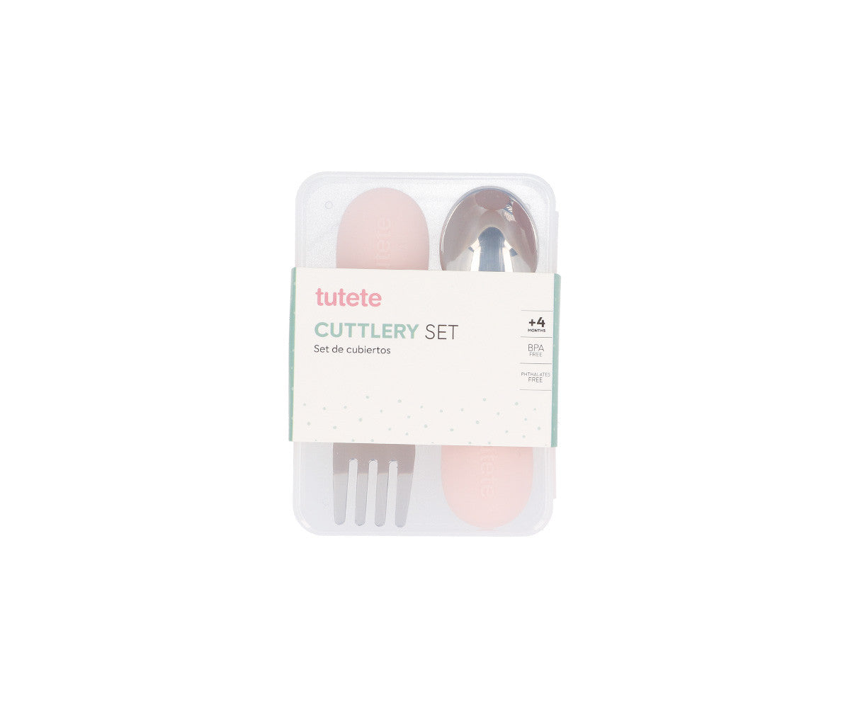 Set Posate Primi Mesi Apprendimento Nude Rose