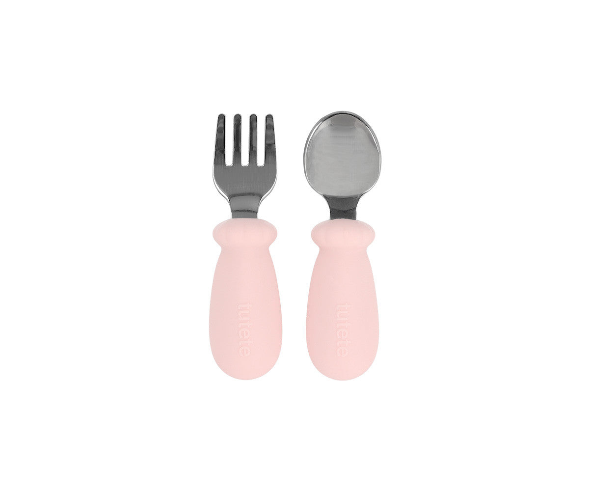 Set Posate Primi Mesi Apprendimento Nude Rose