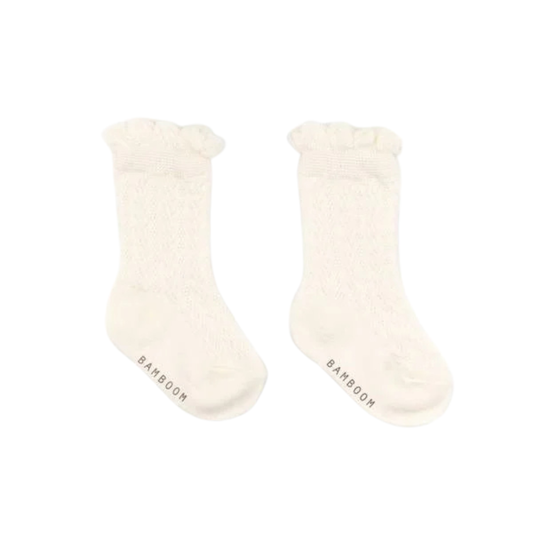 Calza bimba traforata - Panna