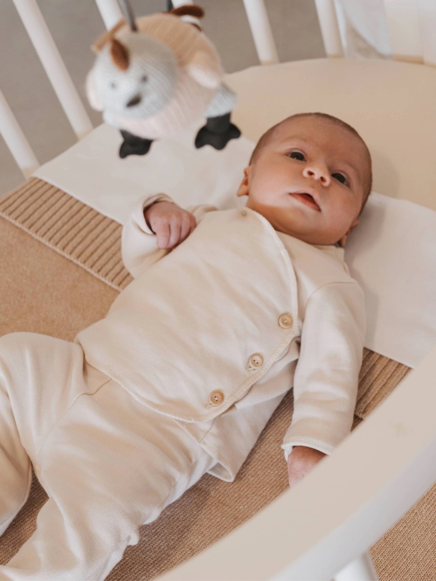 Maglia incrociata neonato Pure - Warm White - 1M