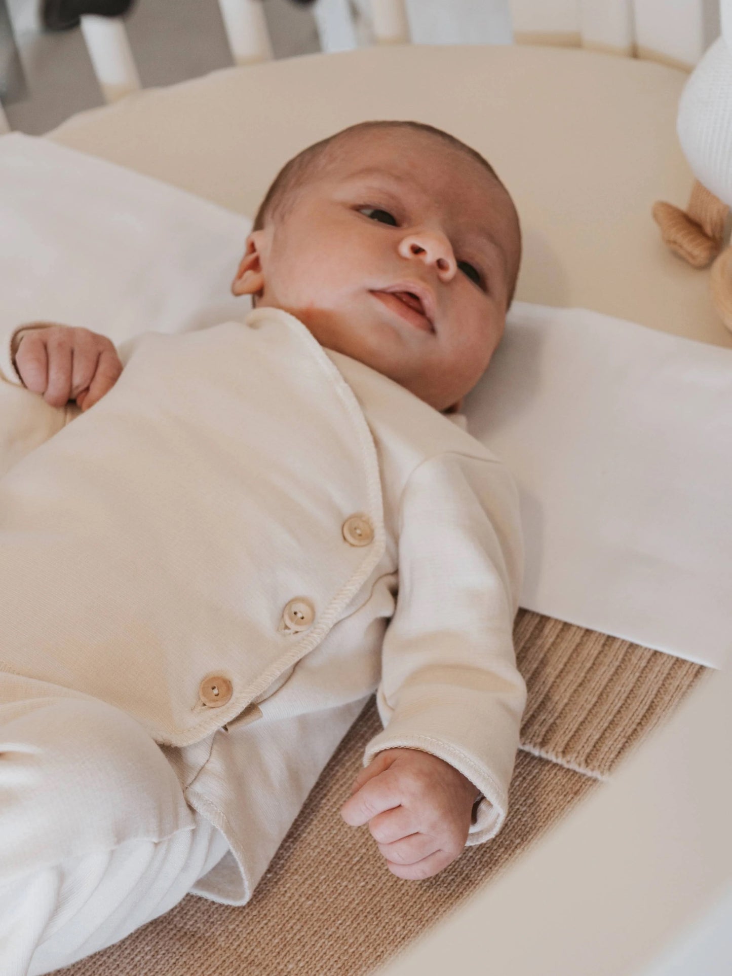 Maglia incrociata neonato Pure - Warm White - 1M
