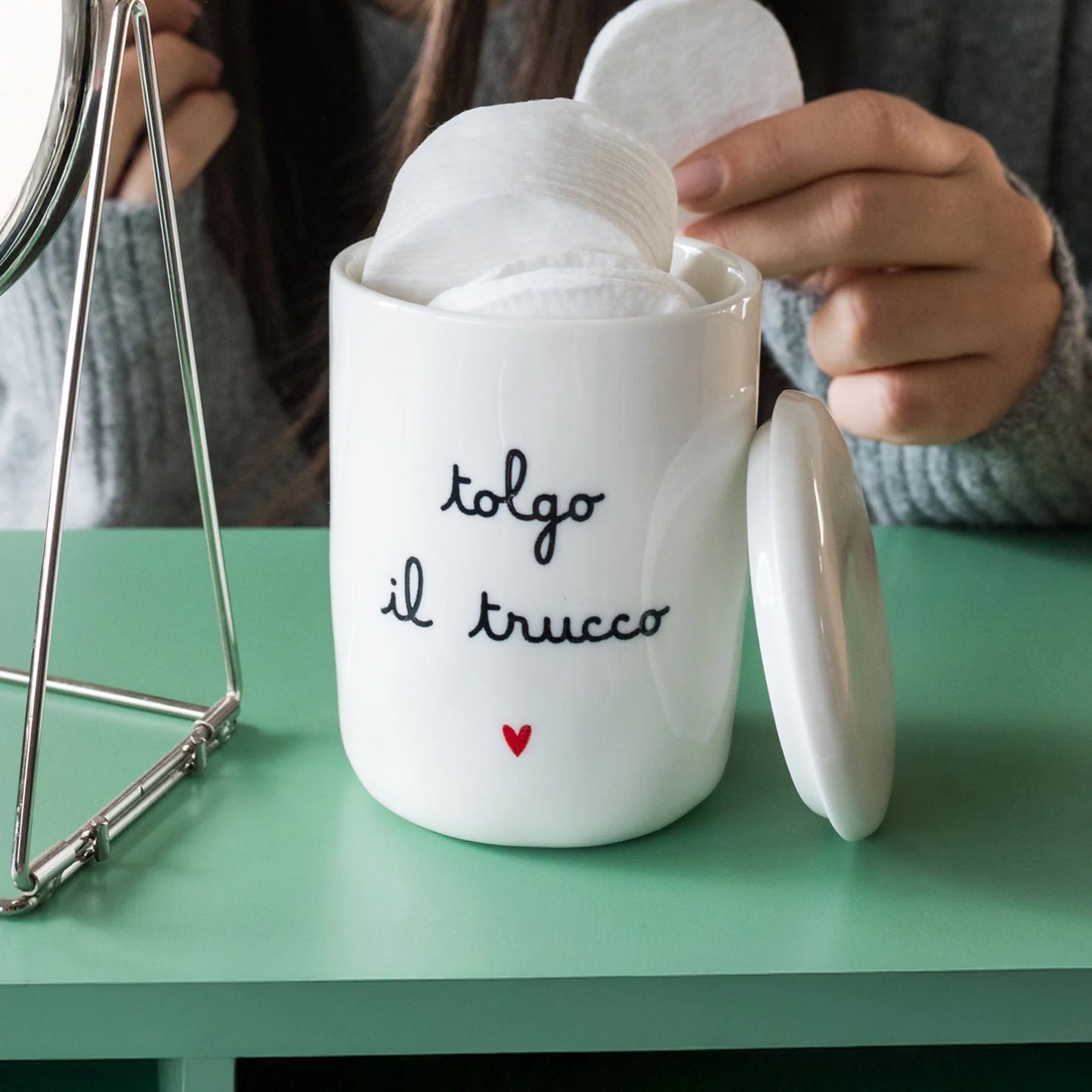 Porta cotone Tolgo il trucco