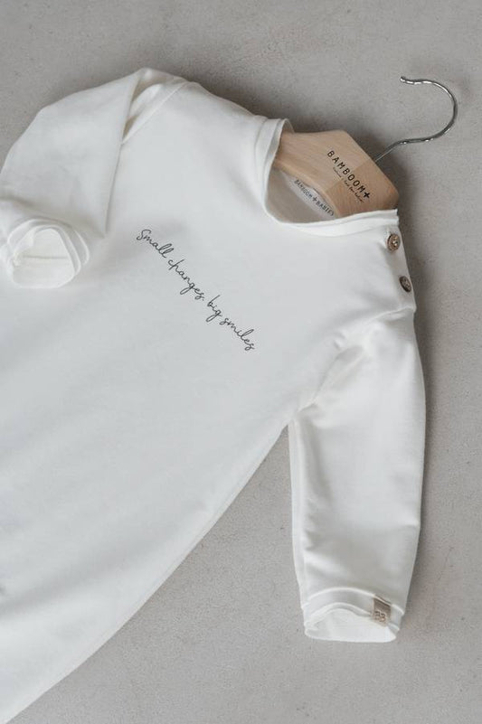 Tutina con stampa - Off White - 6M