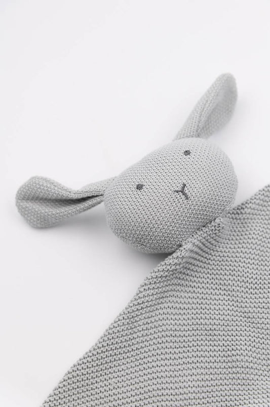 Doudou fatto a Maglia - Rabbit - Blu