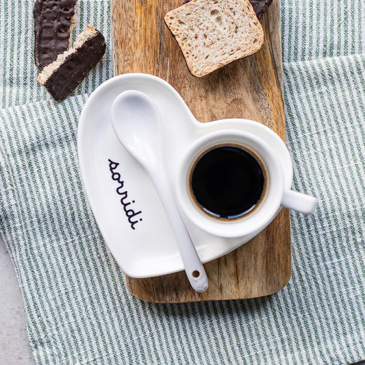 Set 2 Piattini per Tazze Espresso Sorridi