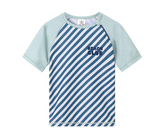 T-Shirt Nuoto Protezione Solare - Stripes Blues & Beyond
