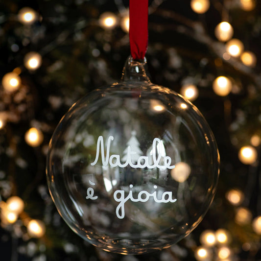 Pallina Natale E' gioia - 15 cm
