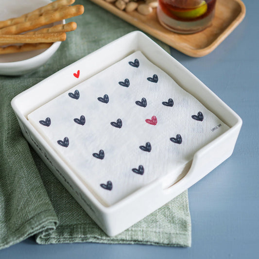 Tovaglioli in carta Tappezzeria cuori