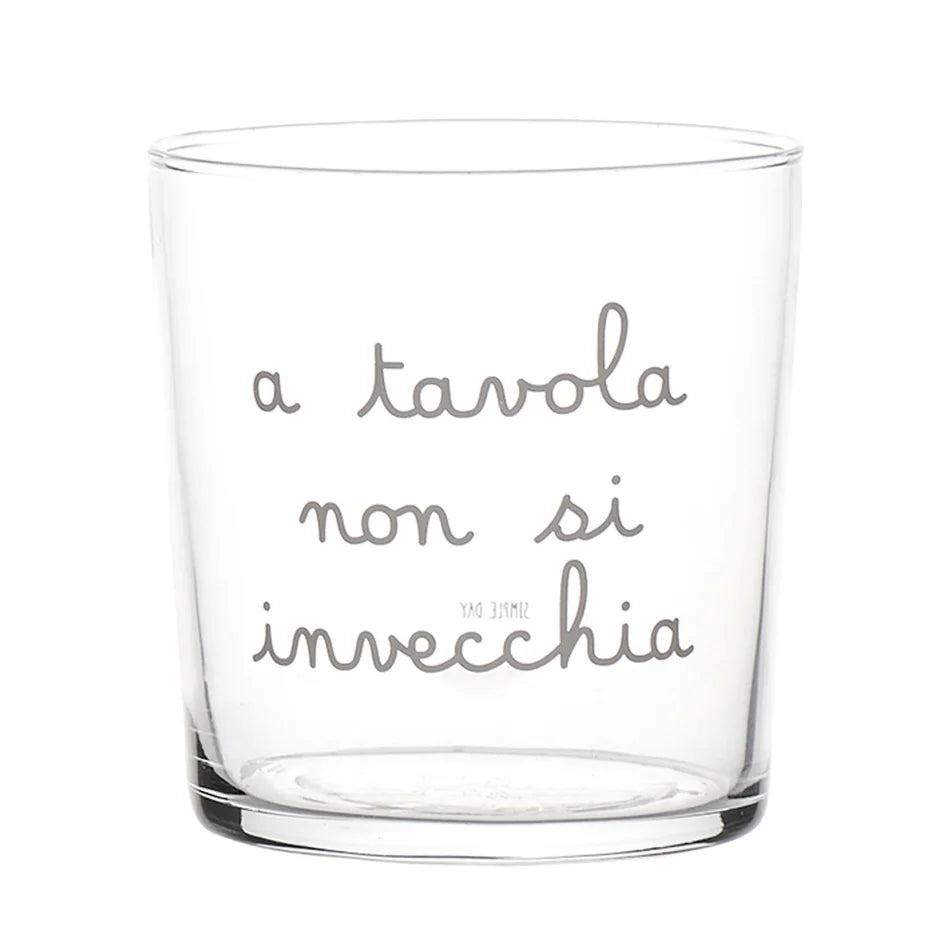 Bicchiere A tavola non si invecchia