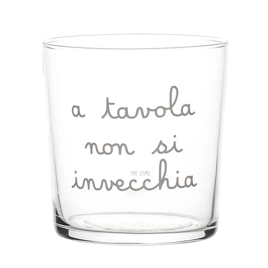 Bicchiere A tavola non si invecchia