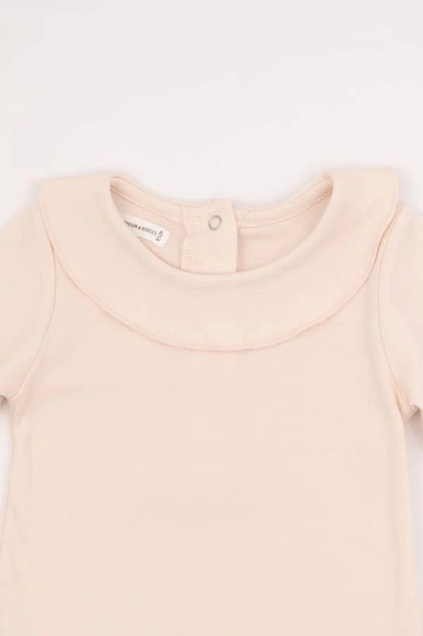 Body bambina collo volant -  Rosa