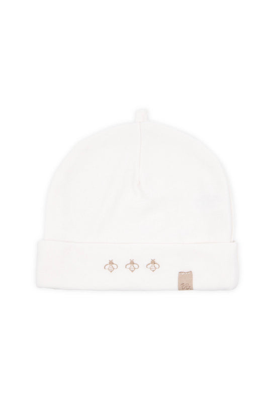 Cappellino neonato Bees - Panna