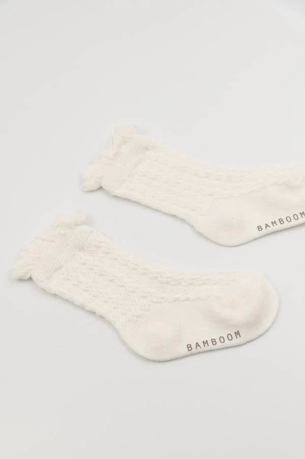 Calza bimba traforata - Panna