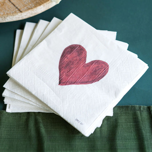 Tovaglioli in carta Cuore Rosso