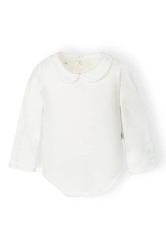 Body bambina collo tondo - Off White