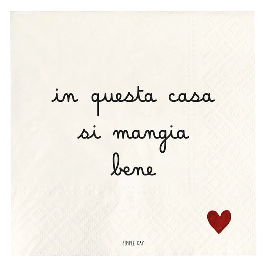 Tovaglioli in carta In questa casa si mangia bene