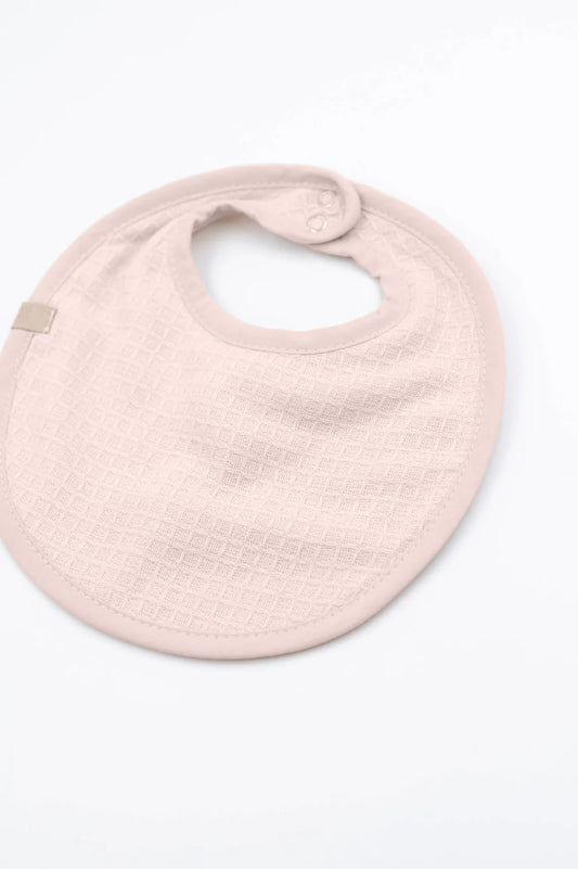 Set bavaglino Waffle 2 pezzi - Vintage Pink