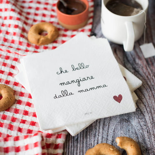 Tovaglioli in carta Che bello mangiare dalla mamma