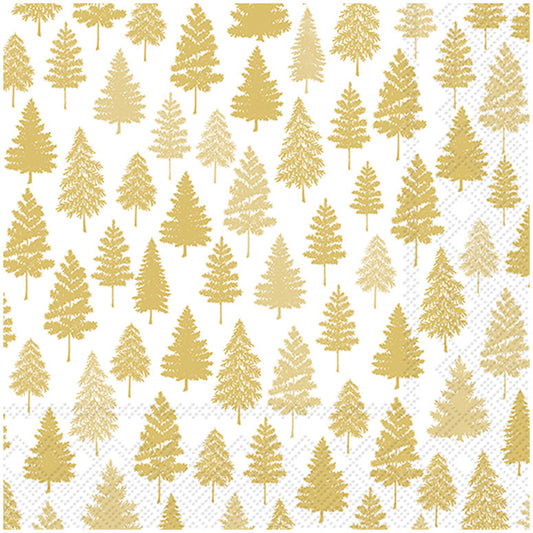 Tovaglioli in carta "Nordic forest" gold