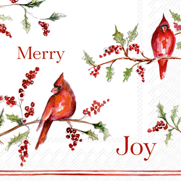 Tovaglioli in carta "Christmas Cardinal"