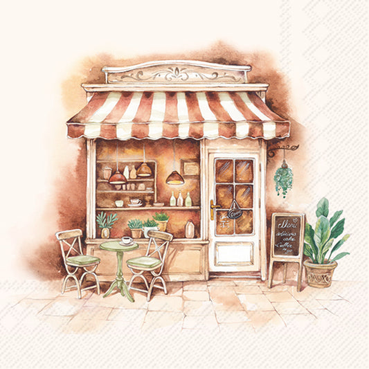 Tovaglioli in carta "Coffee break” cream