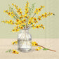 Tovaglioli in carta "Forsythia branch” light green