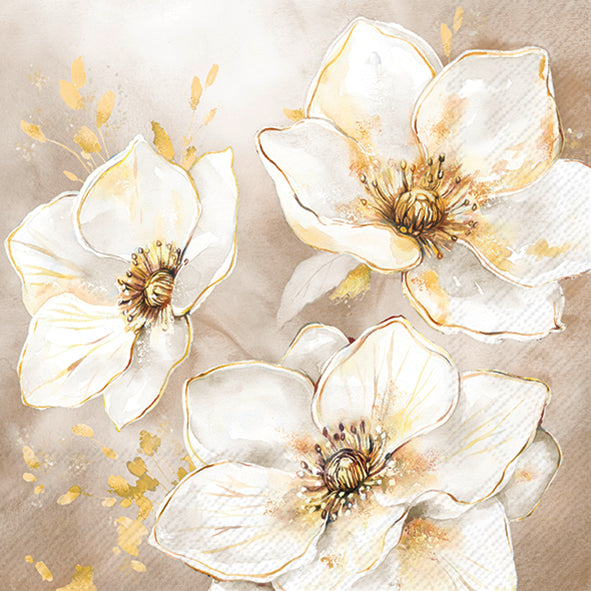 Tovaglioli in carta "Golden Grace” cream