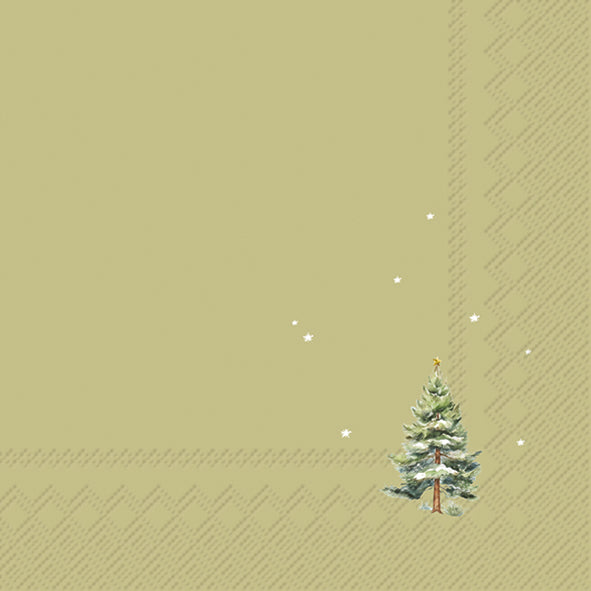 Tovaglioli in carta "Tiny Christmas tree” green