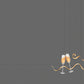 Tovaglioli in carta "Tiny champagne glass” grey