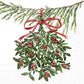 Tovaglioli in carta "Mistletoe swag” cream