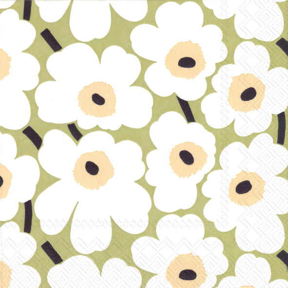 Tovaglioli in carta "Mini unikko” light green