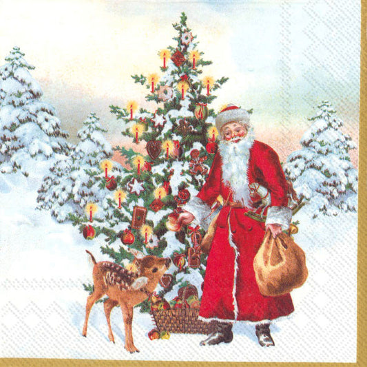 Tovaglioli in carta "Annual Christmas Santa"