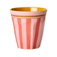 Bicchiere Melamina - Rosa - Organic Stripes Print