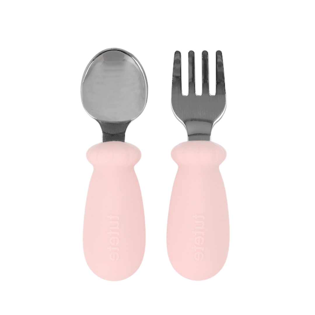 Set Posate Primi Mesi Apprendimento Nude Rose