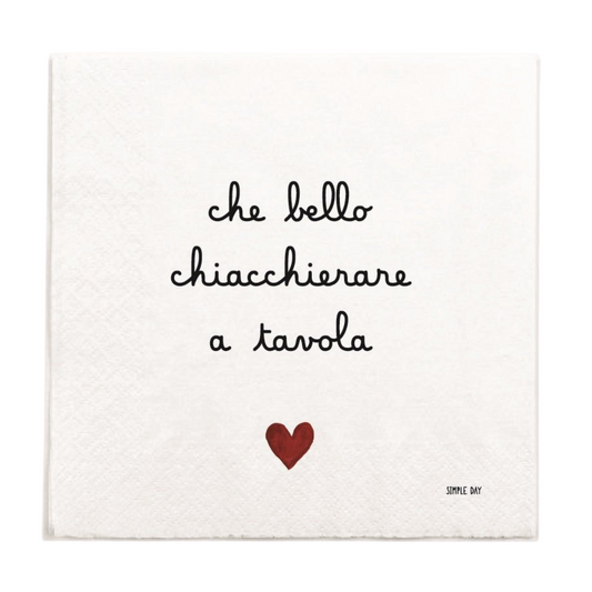 Tovaglioli in carta Che bello chiacchierare a tavola