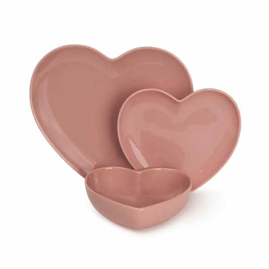 Set 1 posto tavola “Cuore” 3 pz.