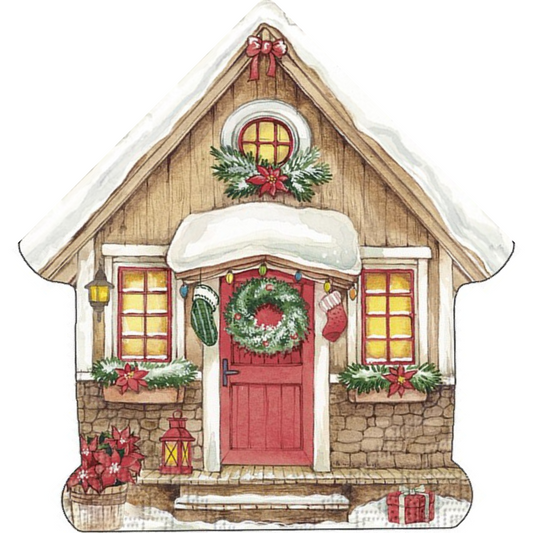 Tovaglioli in carta sagomati "Festive House"