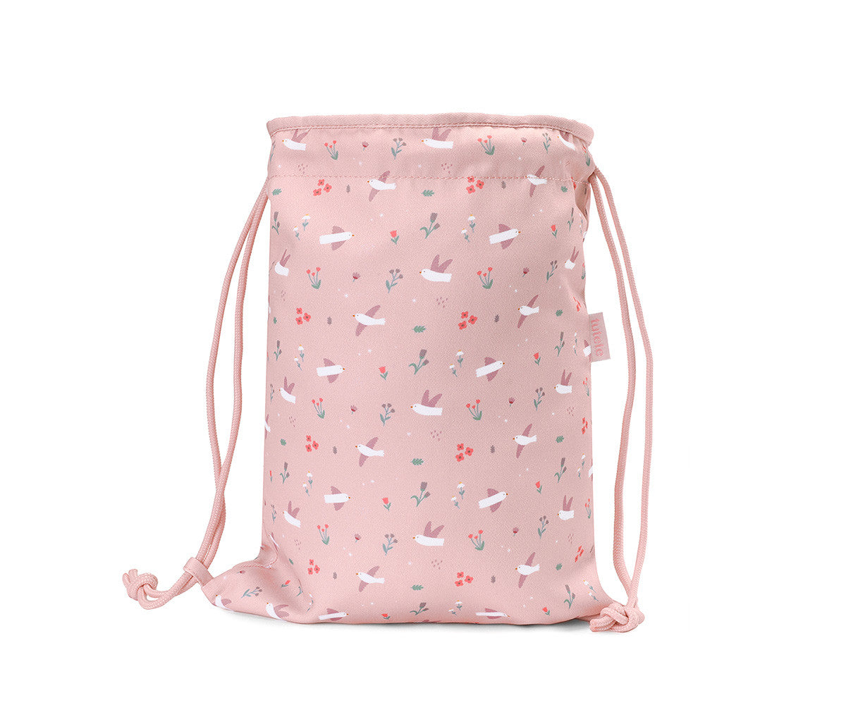 Sacca-zaino Tela Blossom Birds Personalizzabile