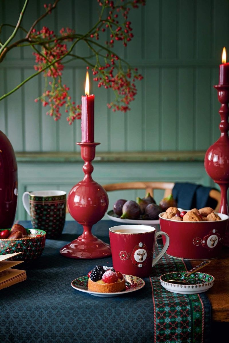 Candeliere Metal Sphere Dark Red