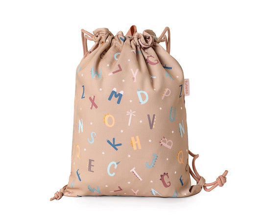 Sacca-zaino Tela Funny Letters Personalizzabile