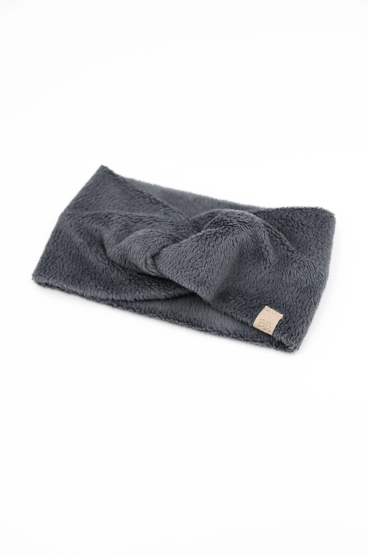 Fascia capelli e scalda orecchie teddy - Midnight Blu