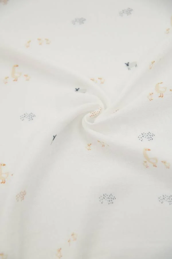 Swaddle Muslin XL multi-uso 120x120cm - Farm Buddies